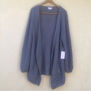 Lovers and Friends ribbed knit slouchy oversized open front cardigan sweater